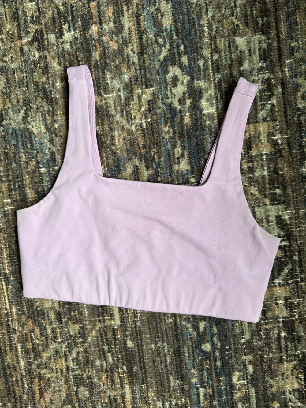 Girlfriend Collective Lilac Square Neck Cropped Bra